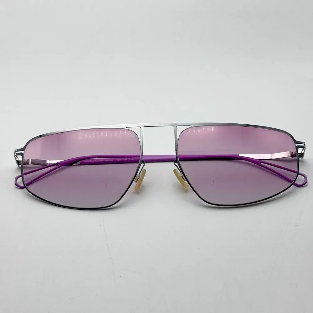 Mykita x Bernard Willhelm Sunglasses NAT C81 Col. 874 Chrome Aviator Frame 57mm